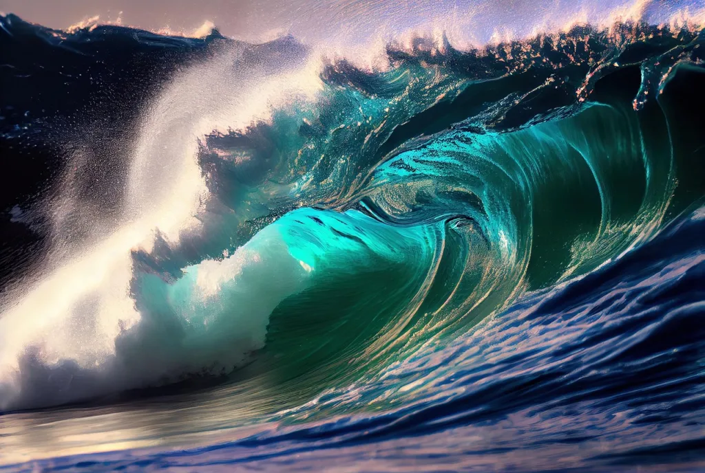 grandes ondas maritimas.